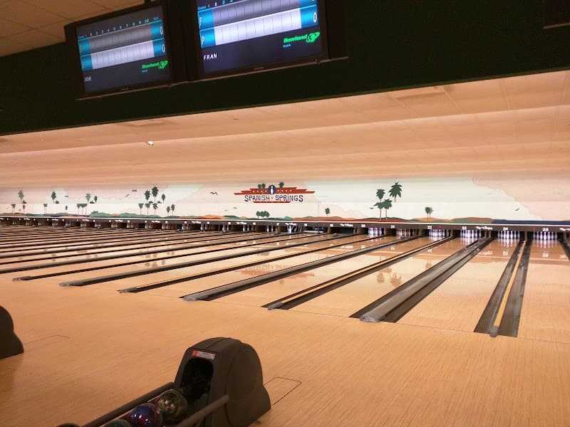 Interior view of Spanish Springs Lanes bowling alley