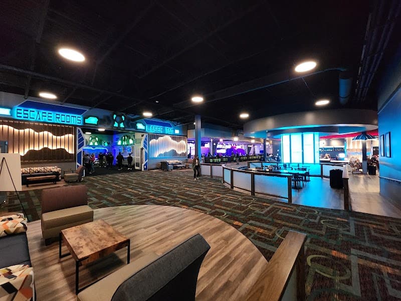 Interior view of Spare Time Madison bowling alley