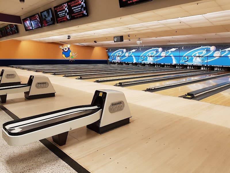 Interior view of Spare Time Northampton bowling alley