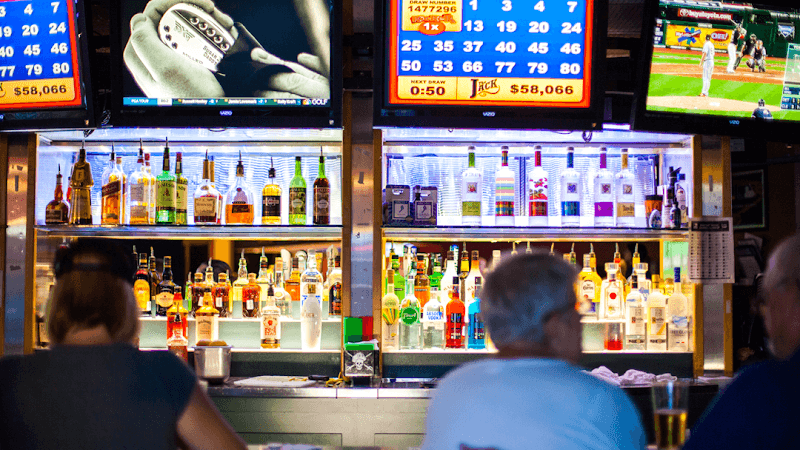 Interior view of Spectrum Entertainment bowling alley