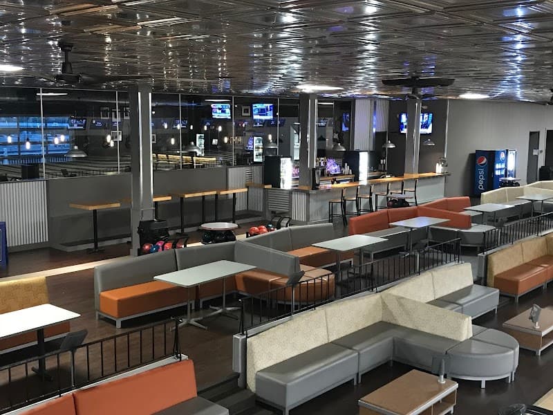 Interior view of Spins Bowl Independence bowling alley