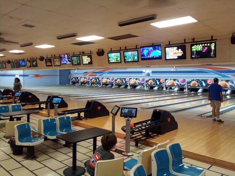 Interior view of Sport Bowl bowling alley