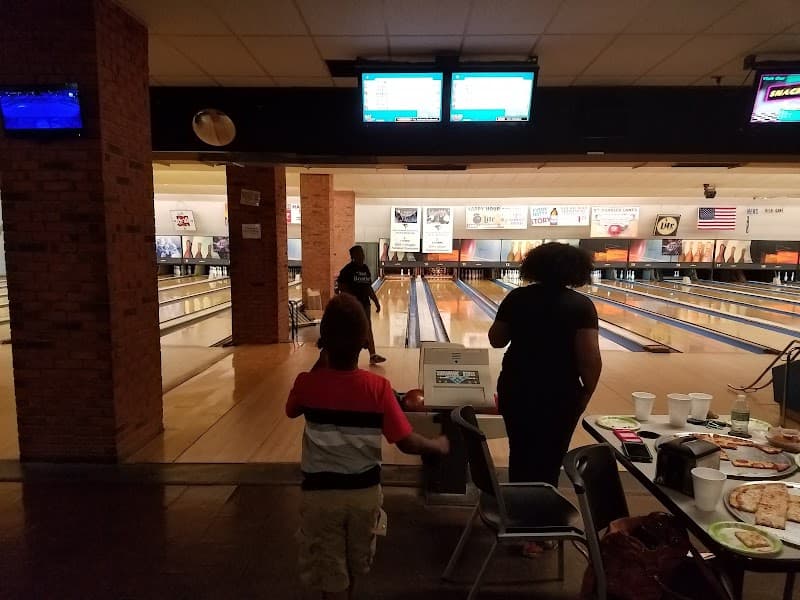 Interior view of St Charles Lanes bowling alley