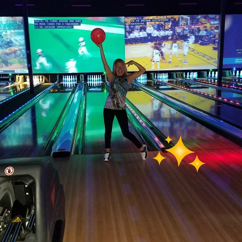 Interior view of Star Lanes Polaris bowling alley
