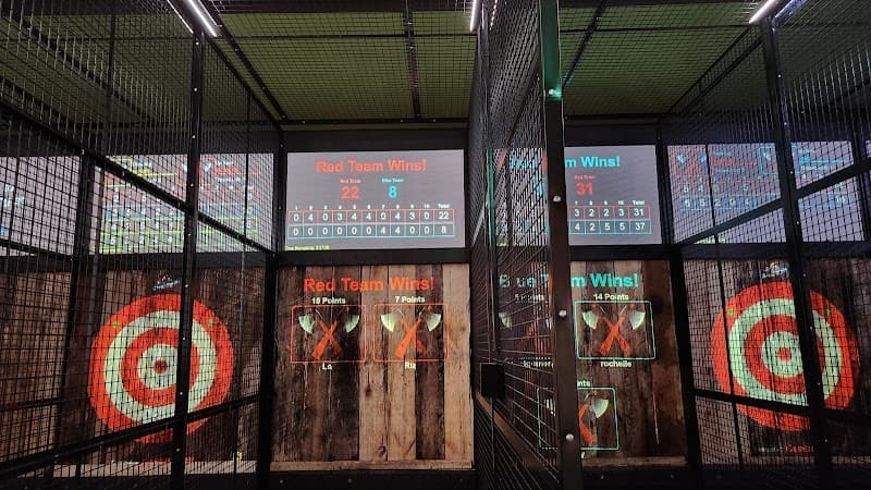 Interior view of Stars and Strikes Rock Hill bowling alley