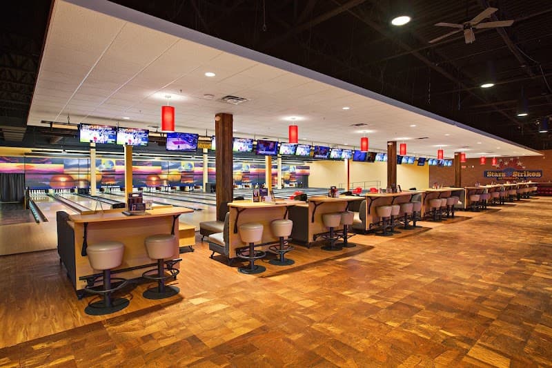 Interior view of Stars and Strikes bowling alley