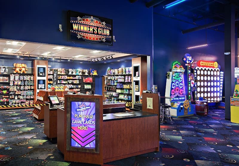 Interior view of Stars and Strikes bowling alley