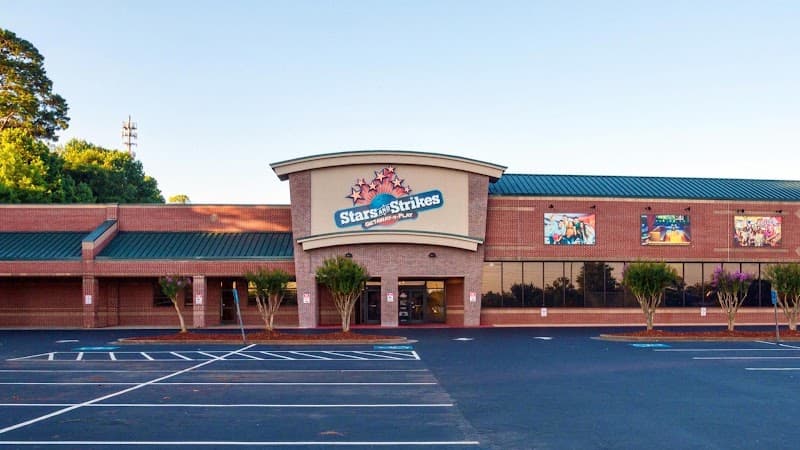 Interior view of Stars and Strikes bowling alley