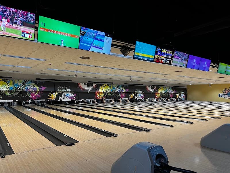 Interior view of Stars and Strikes bowling alley