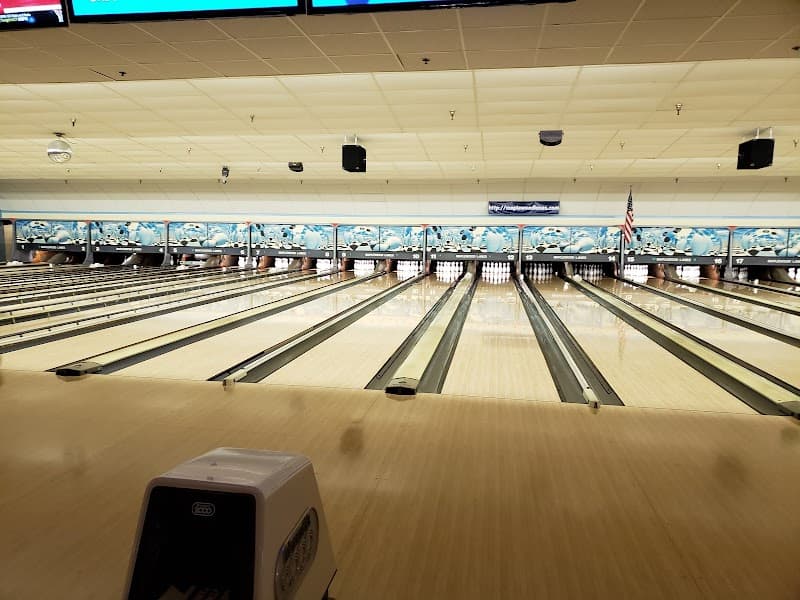Interior view of Station 300 Saline bowling alley