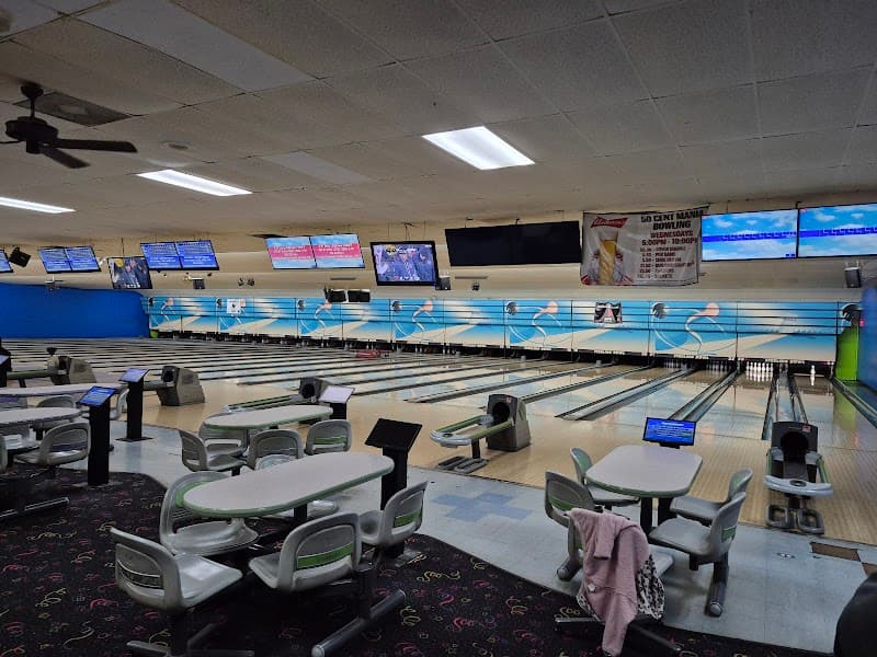 Interior view of Sterling Bowl .Inc bowling alley