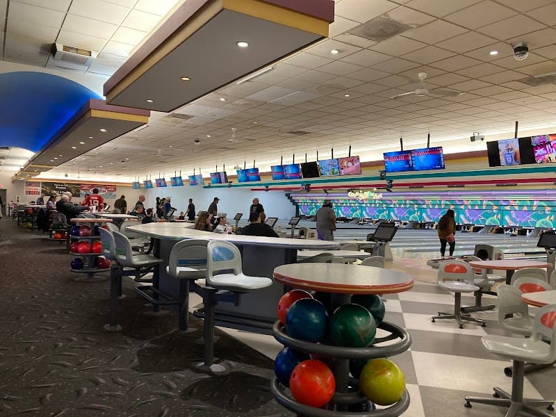 Interior view of Streamwood Bowl bowling alley