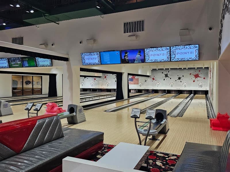Interior view of Strike Bowl bowling alley