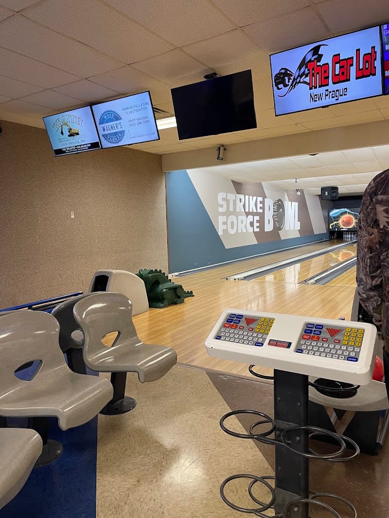 Interior view of Strike Force Bowl bowling alley
