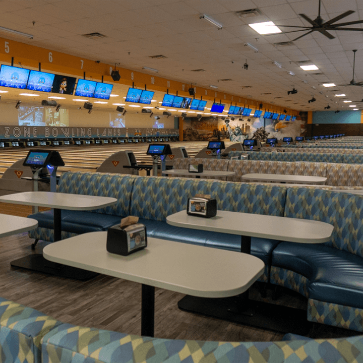 Interior view of Strike Zone Bowling Lanes LLC bowling alley