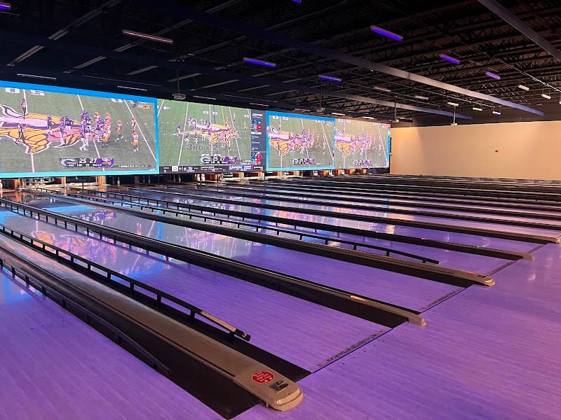 Interior view of Strikz Entertainment bowling alley