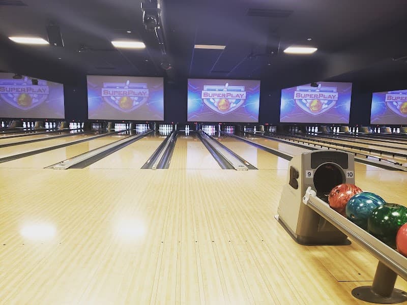Interior view of SuperPlay bowling alley