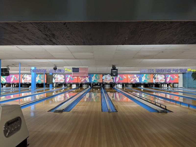 Interior view of Surf Bowl - Oceanside bowling alley
