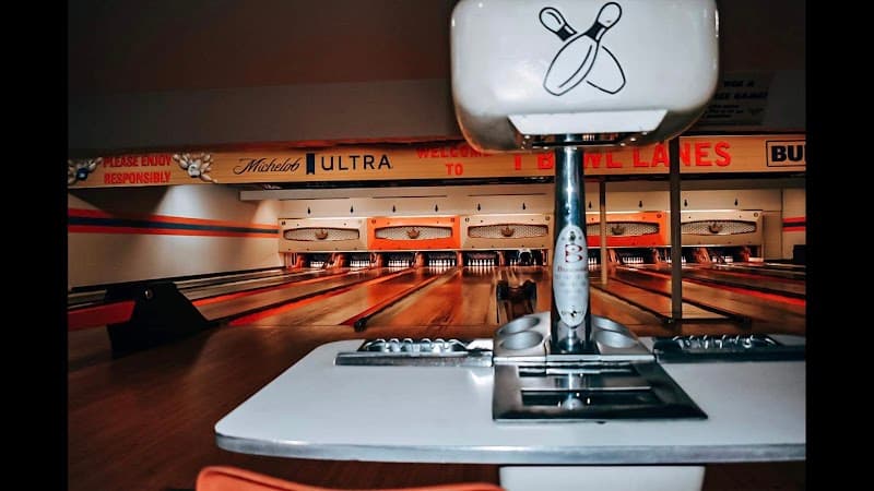 Interior view of T Bowl Lanes bowling alley