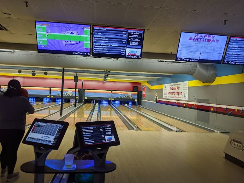 Interior view of Tangi Lanes bowling alley