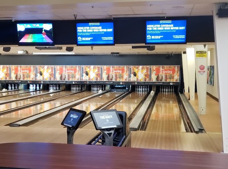 Interior view of Ten Bowling Center bowling alley