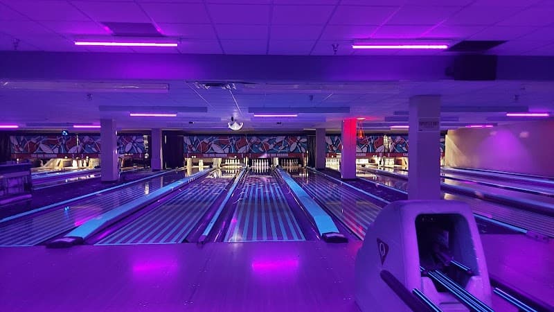 Interior view of Texas Union Underground bowling alley