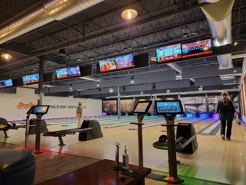 Interior view of The Alley bowling alley
