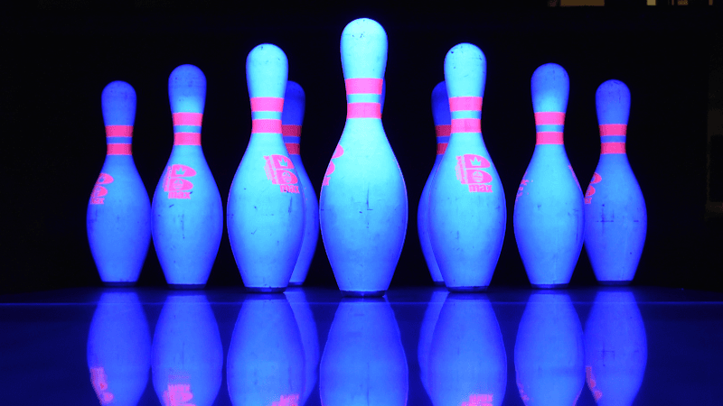 Interior view of The Alley bowling alley