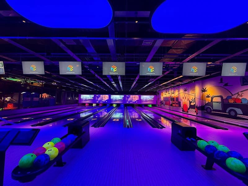 Interior view of The Alley bowling alley