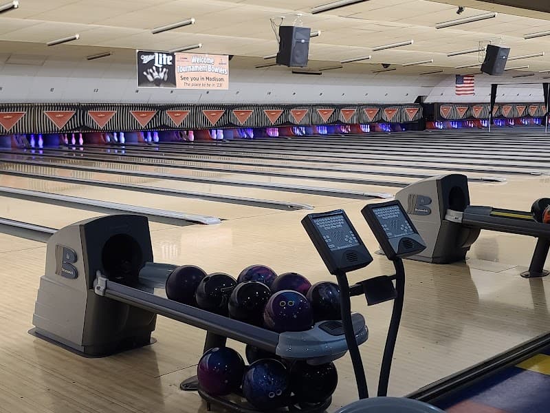 Interior view of The Ashwaubenon Bowling Alley bowling alley