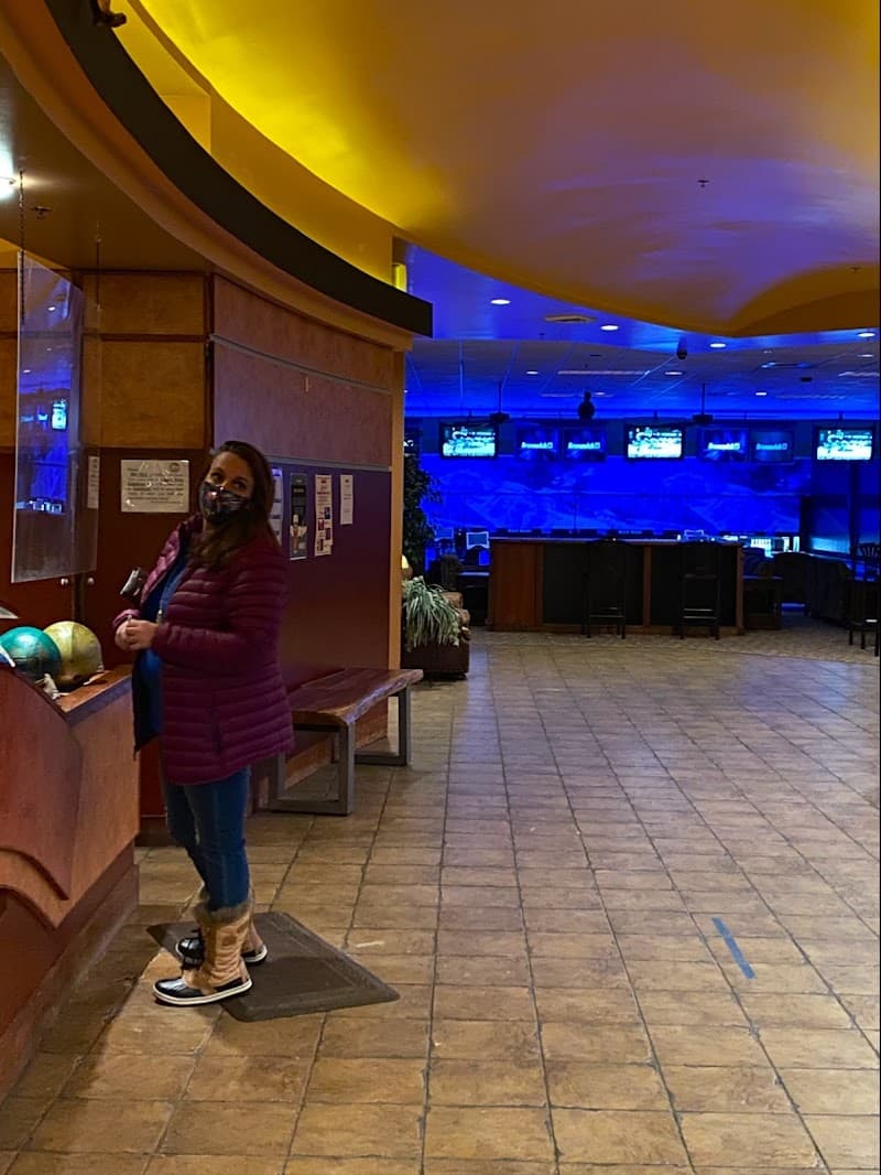 Interior view of The Back Bowl bowling alley