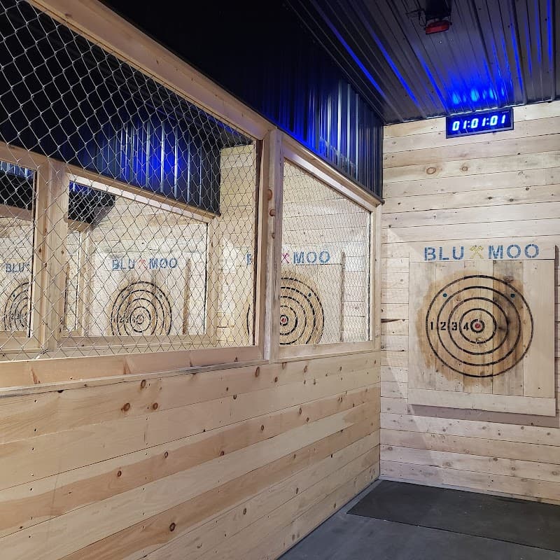 Interior view of The Blue Moose bowling alley