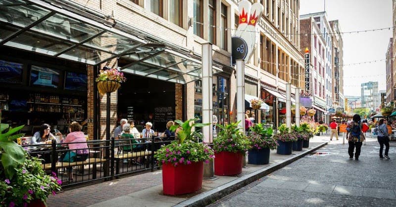 Interior view of The Corner Alley bowling alley