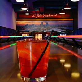 Interior view of The New Fashioned - A Bars & Recreation Experience bowling alley