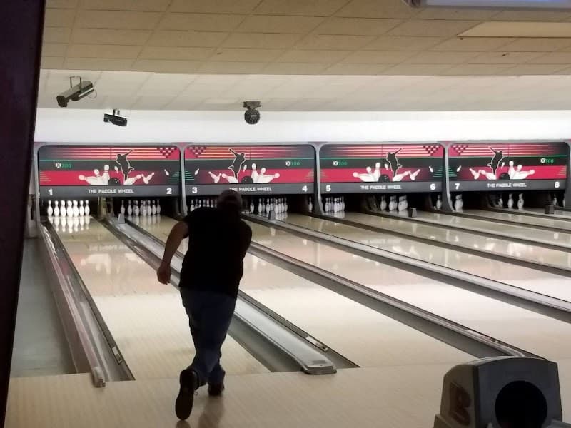 Interior view of The Paddlewheel Bowl bowling alley