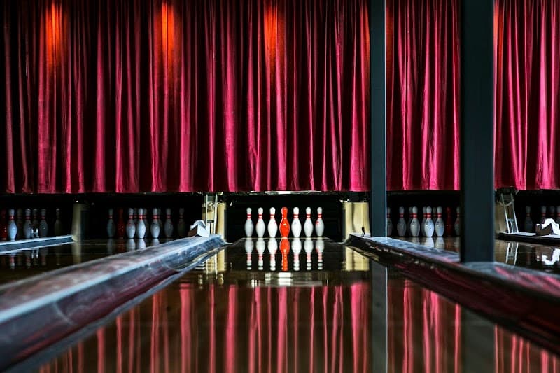 Interior view of The Painted Pin bowling alley
