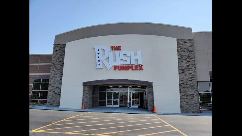 Interior view of The Rush Funplex bowling alley
