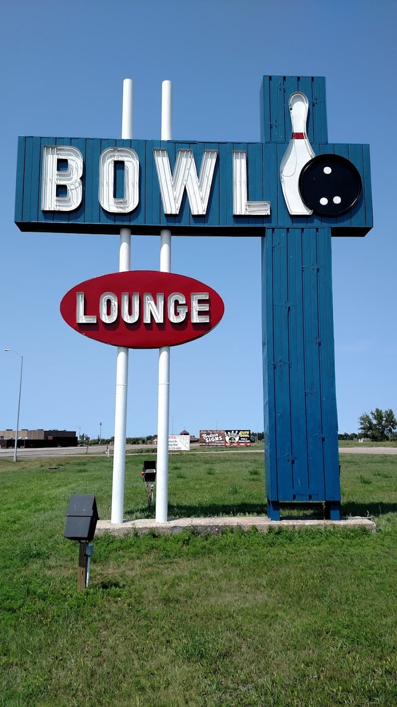 Interior view of The Village Bowl bowling alley