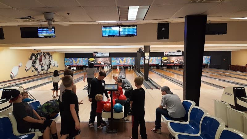 Interior view of Thunder Alley Bowling bowling alley