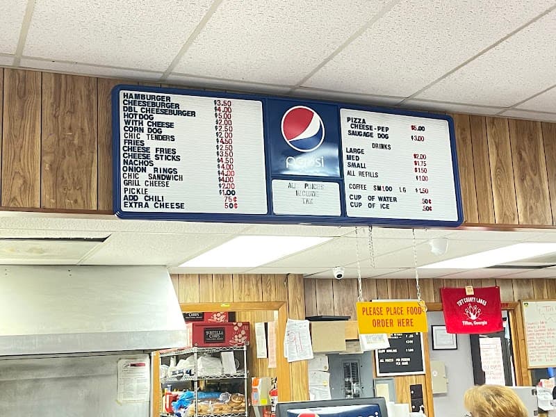 Interior view of Tift County Lanes bowling alley
