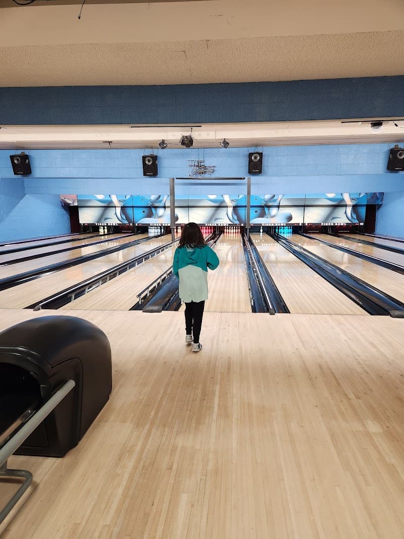Interior view of Tiger Bowl bowling alley