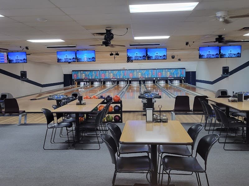 Interior view of Tiger Bowl bowling alley