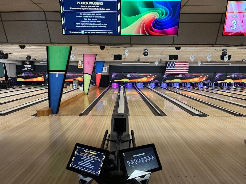Interior view of Tinker AFB Bowling Lanes bowling alley