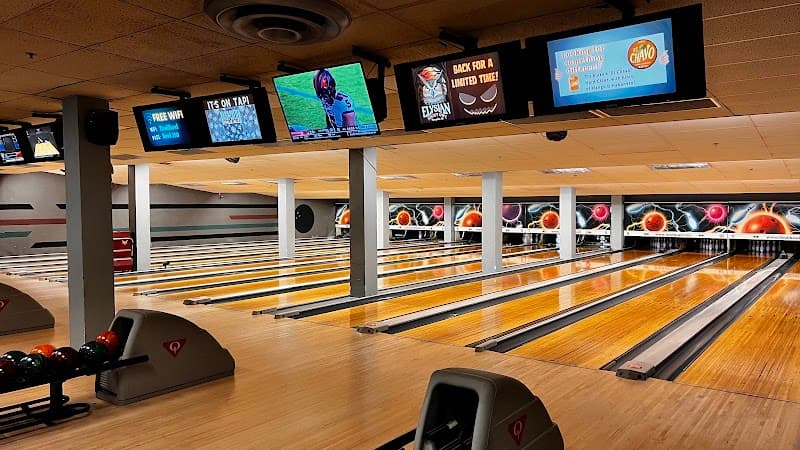 Interior view of Tivoli Bowl bowling alley