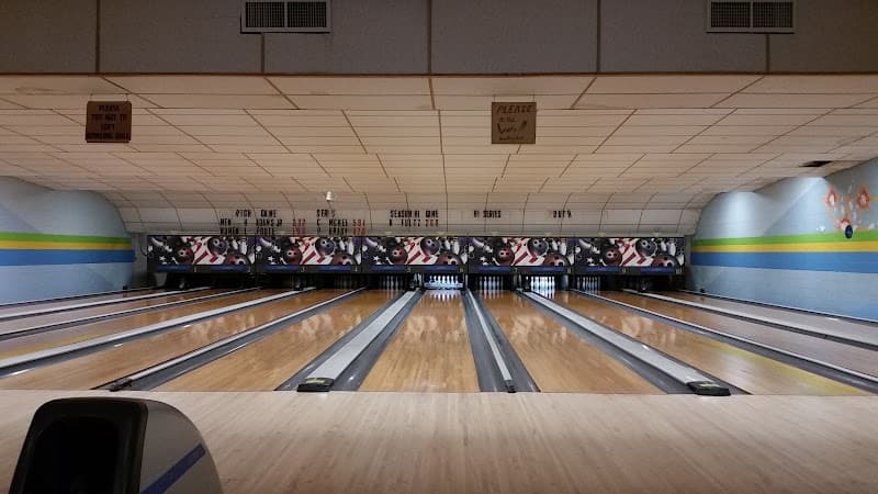 Interior view of Town & Country Lanes bowling alley