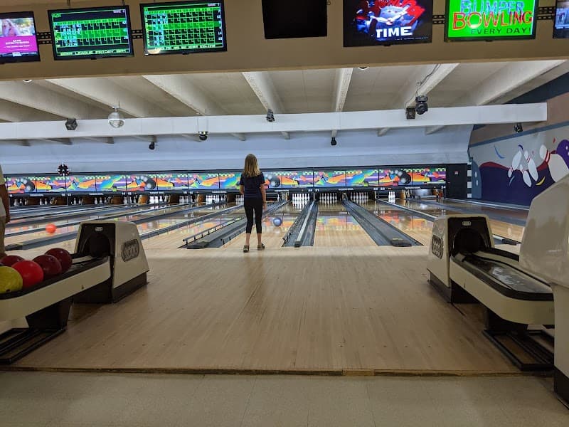 Interior view of Tucson Bowl bowling alley