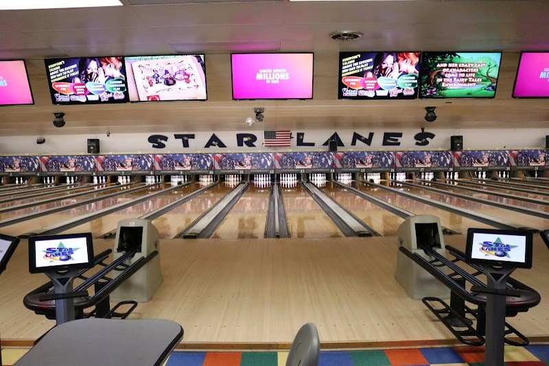 Interior view of Twin Star Entertainment bowling alley