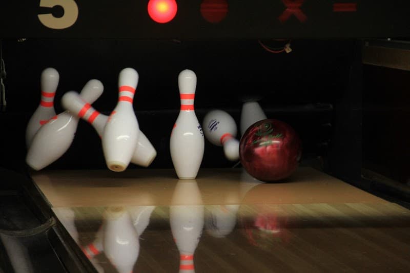 Interior view of UC Davis Games Area bowling alley