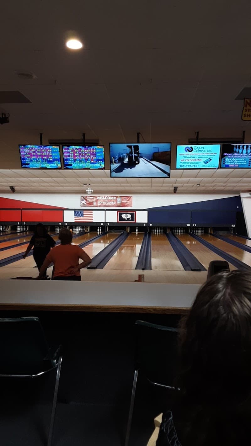 Interior view of Uinta Lanes bowling alley