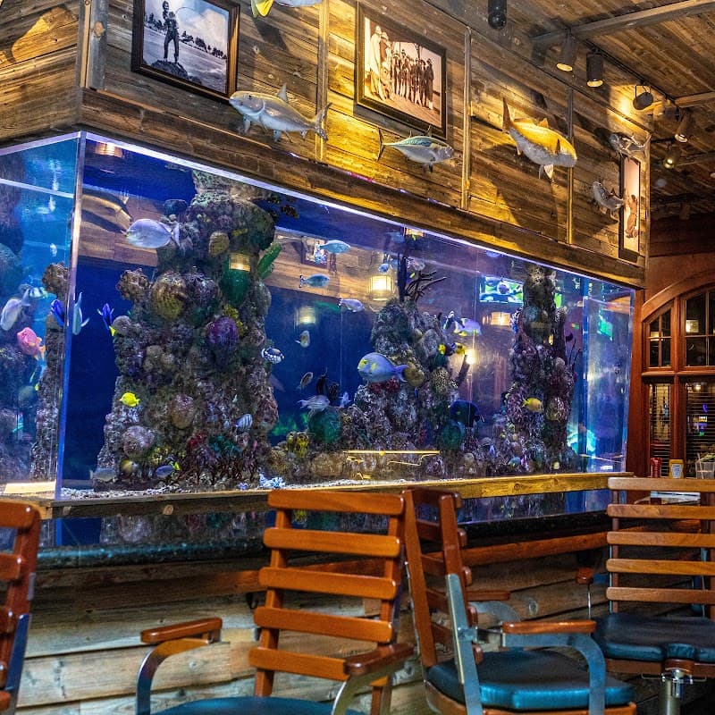 Interior view of Uncle Buck's Fish Bowl and Grill bowling alley